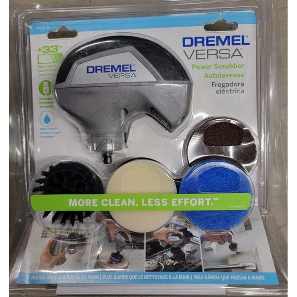 Dremel PC10-01 Versa Power Scrubber Kit Rechargeable Waterproof Cleaning Tool