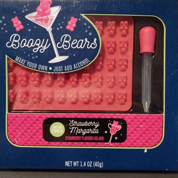 Boozy Bears Gelatin Mold Strawberry Margarita Flavored Gelatin