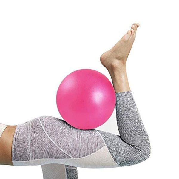 Balance Ball 25cm Pilates Ball for Yoga, Improve Balance, Core Training, Gymnik, Soft Ball Exercise Ball, Suitable for Men and Women Exercising at Home, Office, Gym Pink