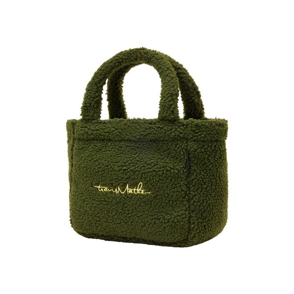 Travis Matthew 7AK904 Mini Tote Bag (Boa Fleece) / Golf Round, dark olive