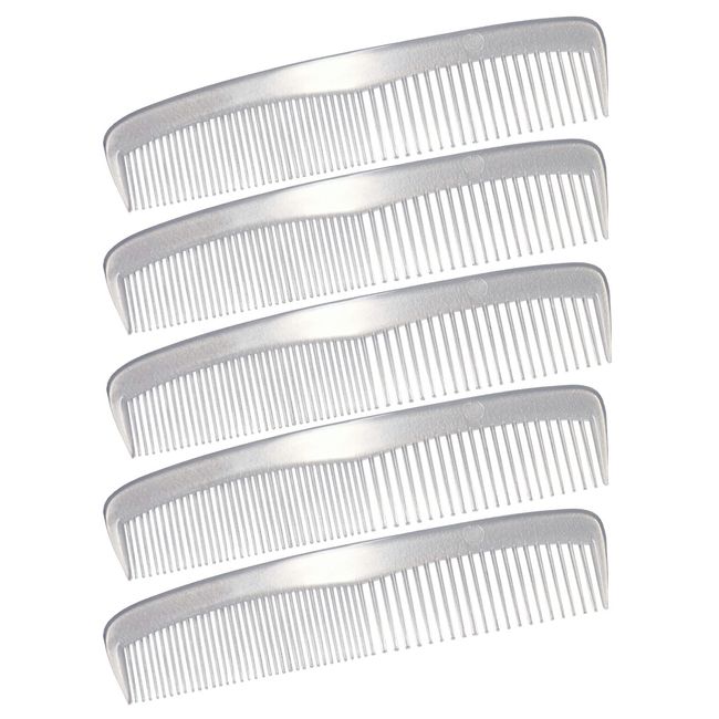 Comb 12 cm, Transparent Hair Comb, Hairdressing Comb, Beard Comb, Pocket Comb, Hairdressing Accessories, Men's Comb, Women's Comb, Hair Cutting Comb, Hairdressing Comb (Pack of 5)