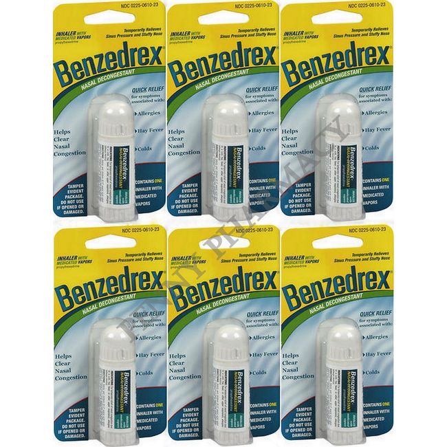 Benzedrex Inhaler Nasal Decongestant ( 6 Pack ) ^