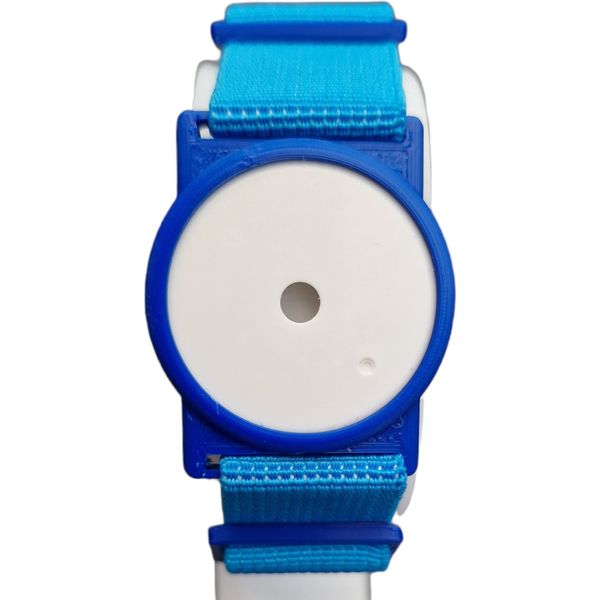 CGM Clips UK - Sensor Armband Holder/Protector Compatible with Freestyle Libre 1/2 - Blue w Blue Straps