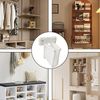 4 Pcs White Plastic Wire Shelf End Brackets with Fasteners for Wall-Mounted Closet Shelves