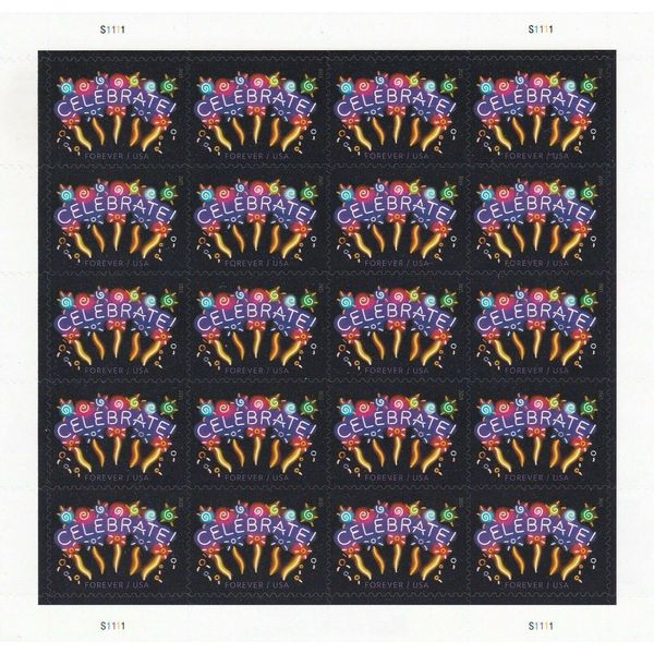 Celebrate 20 x Forever US Postage Stamps