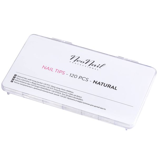 NEONAIL Tips Natural Pack of 120 with Long Compartment