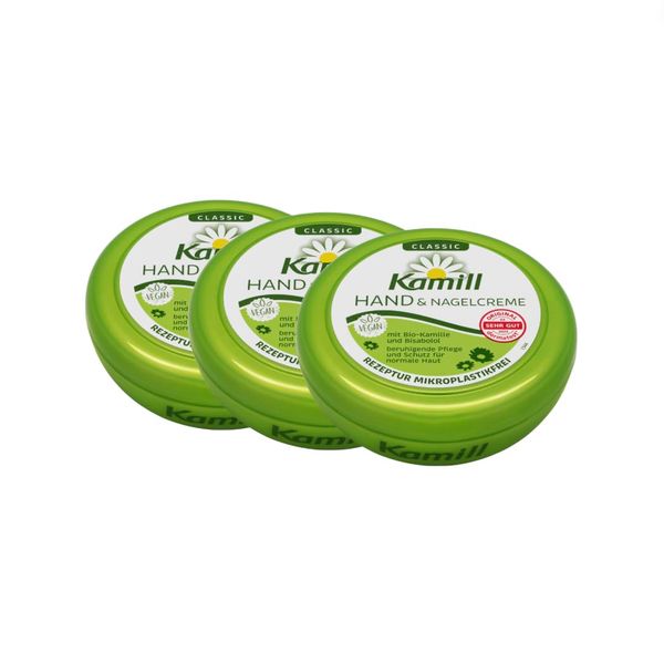 Pack of 3 Kamill Classic (3x) 150 ml - Moisturising & Nourishing with Organic Chamomile from Controlled Organic Cultivation, No Dyes, Animal Ingredients and Microplastics