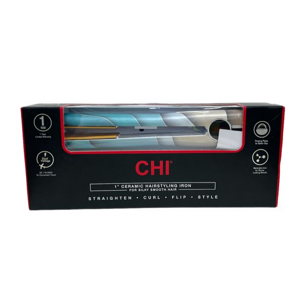 Chi Ceramic Hairstyling Iron Waves (1") With Floating Plates NEW