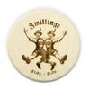 Bierglasdeckel Holz Sternzeichen Graviert (Sternzeichen Zwillinge)