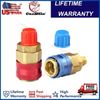 Quick Coupler Low High Side Adapters For 1/4" SAE hose fitting Refrigerant Tank