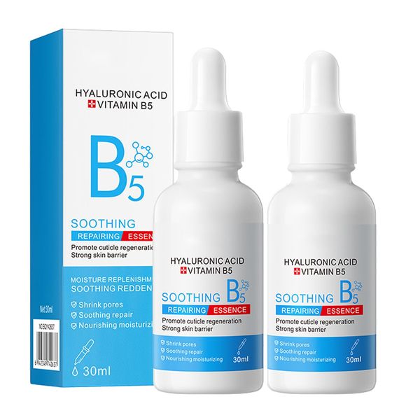 Face Serum B5, Hyalu B5 Serum, Siero Rassodante Viso, Siero Viso e Collo Antirughe Effetto Tensore, Siero Viso Acido Ialuronico per Donna e Uomo Per Una Pelle più Compatta