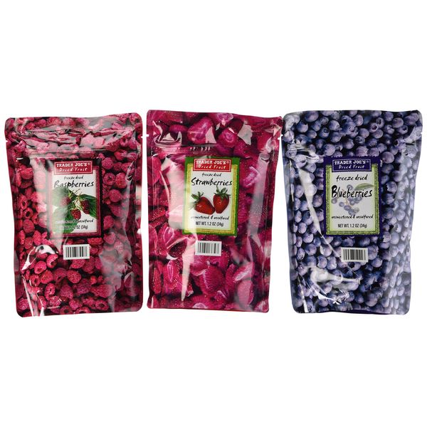 Trader Joe's Freeze Dried Fruit Variety Pack (Blueberry, Strawberry, Raspberry)