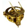 Nautical Brass Sundial Compass - 3" Solid Sun Dial With Adjustable Screw Legs - Triangle Nautical Decor