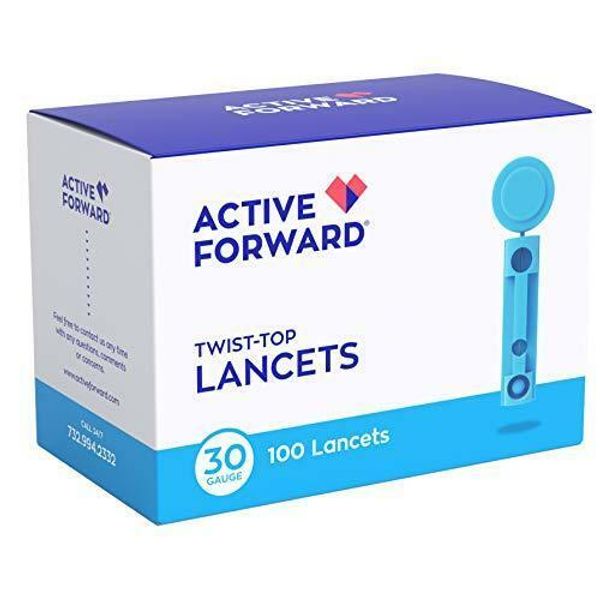 Active Forward Blood Glucose Lancets | 30 Gauge Needles (100 Lancets)