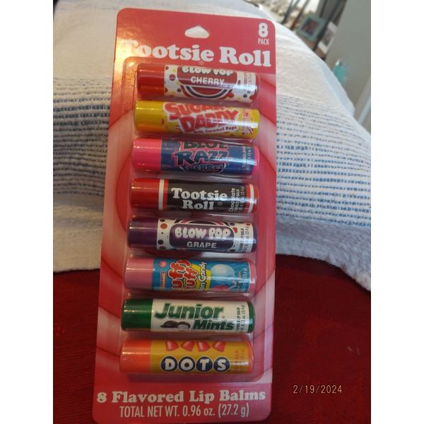 Tootsie Roll Flavored Lip Balms--8 Pack--Brand New