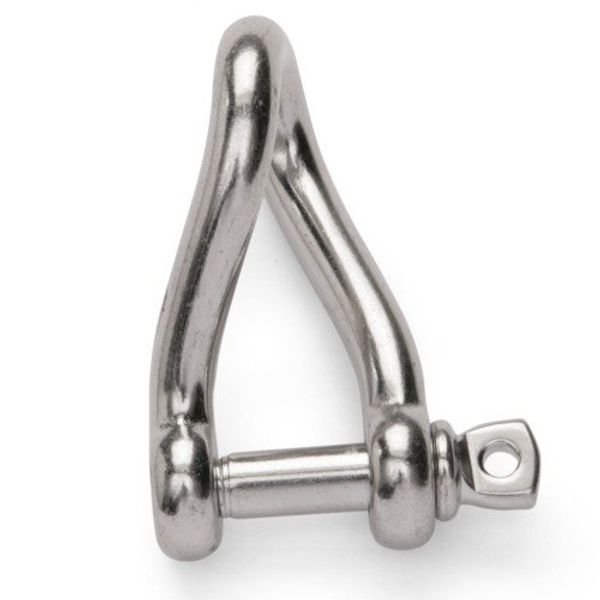 12mm Twisted Shackle - Forged - A4 (Marine Grade) Stainless - 1 Pack