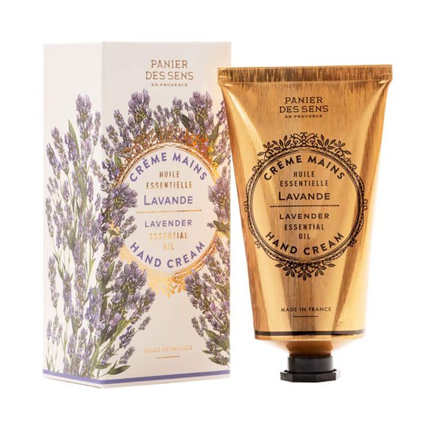 Panier des Sens - Hand Cream for Dry Cracked Hands and Skin - Lavender Hand Lotion, Moisturizer, Mask - With Shea Butter and Olive Oil - Hand Care Made in France 97% Natural Ingredients - 2.5floz