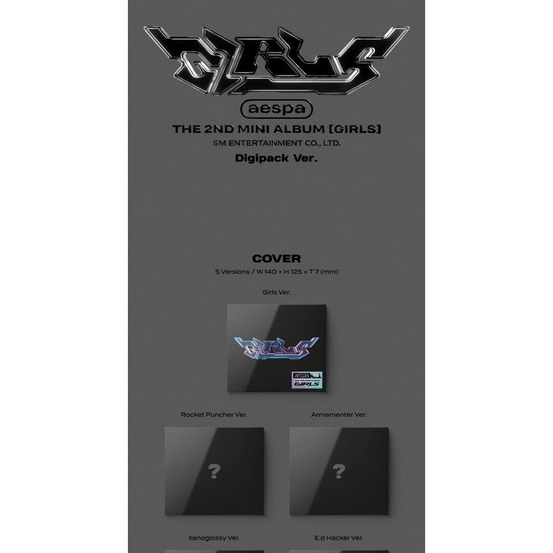 aespa Girls 2nd Mini Album Digipack Version Random Cover CD+1p Folding ...