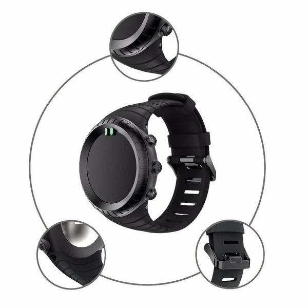 [PLUSDO] SUUNTO CORE Replacement Belt, Suunto Core, Simple, Running, Jogging, Silicone Replacement Band, Smart Watch, Tools, Cute, Cool, Waterproof, Birthday, Anniversary, Select Gift, Present
