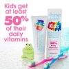 Vitaminpaste Kids Toothpaste with Daily Multivitamins B3, B5, B6, D, E, Xylitol, Calcium, Fluoride Free, Fresh Breath, Fights Tarter, Anti-Cavity, Safe to Swallow, 4.1oz, Bubble Gum Flavor