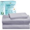 - Bed Sheets Twin Size, Soft 100% Cotton Cooling Sheets, Deep Pockets, 500 Threa