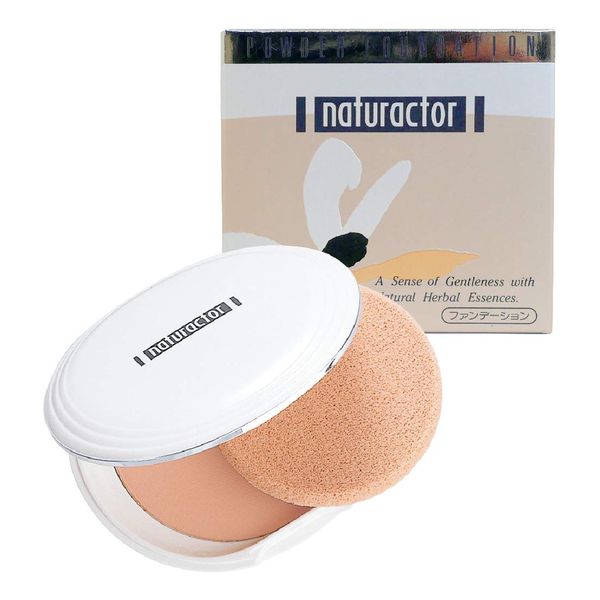 Naturactor Foundation Powder Foundation 230 Pink with Puff, 0.5 oz (13 g) (Powder Foundation, Natural, Thin and Smooth)