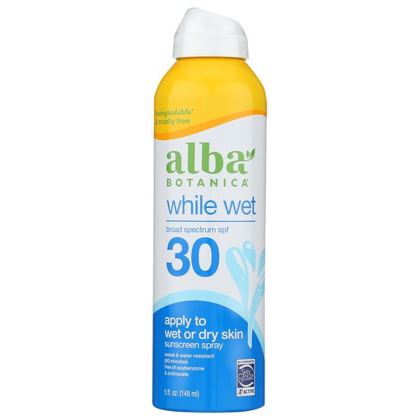 Alba Botanica While Wet Sunscreen Spray SPF 30, 5 FZ