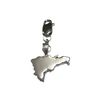 Kiola Designs Dominican Republic Country Map Shape Pendant Zipper Pull Charm