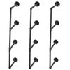 4 Tier Industrial Pipe Shelf 3PCS 11.8"w Floating Shelf Bracket Wall Mounted