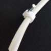 MAXPERKX 100 Pack Round White Cable Pipe Clips Nails Wall Plugs 3 Assorted Sizes 6/8/10mm