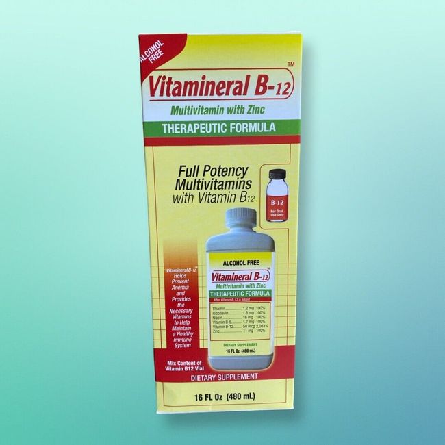 Vitamineral B-12 16FL.OZ,MULTIVITAMINICO CON CALCIO Y ZINC