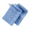 Möve Quadretti Walk Terry Wash Mitt Light Blue 15 x 20 cm Pack of 2