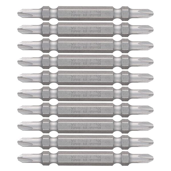 Vessel DS10P2065F 40V Compatible Problem Solving Bit, Easy to Read Double Ended Bits +2 x 65, Set of 10