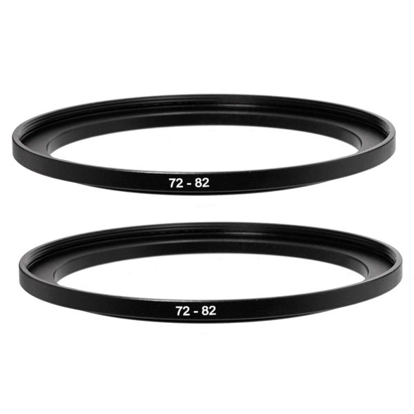 (2 Pcs) 72-82MM Step-Up Ring Adapter, 72mm to 82mm Step Up Filter Ring, 72mm Male 82mm Female Stepping Up Ring for DSLR Camera Lens and ND UV CPL Infrared Filters