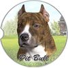 ES Pets Absorbent Stoneware Car Cup Holder Coaster, Brindle Pit Bull