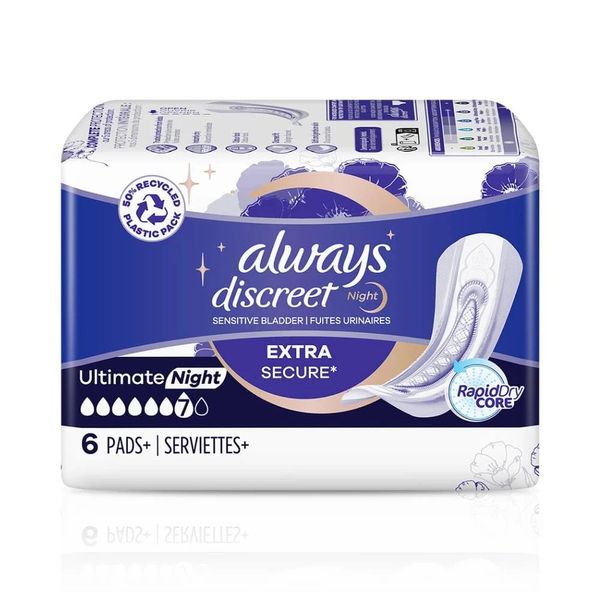 Always Discreet Pads Ultimate Night 6CT X6