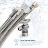 BRAIDED DISHWASHER CONNECTOR 3/8 COMP X 3/8 COMP W/BRASS ELBOW -84"
