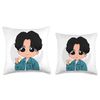 Cute JK Donut Boy Cartoon Throw Pillow