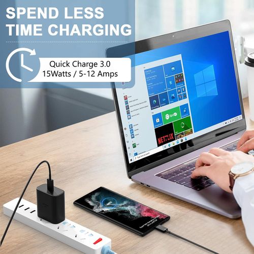 Works by VOLT PLUS TECH Original 10ft USB-C Cable Compatible with Your LG G5 with Fast Charging and Data Transfer. (White 3M)