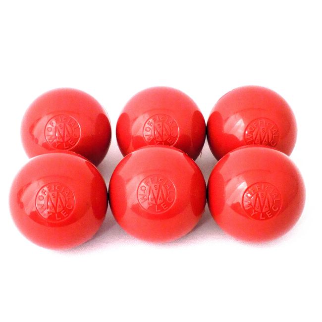 MyLec Street Hockey Balls, No-Bounce Street Hockey Balls, Perfect for Play at >75 degrees F, High-Quality Durable Construction, Roller Hockey Ball for Indoor/ Outdoor Play (Red, Pack of 6)