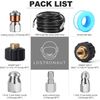 Sewer Jetter Kit - Drain Cleaner Tool Clog Remover Kit Includes Tough Flex Press