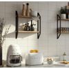2-Tier Floating Shelf for Bathroom Organization Storage Rustic Wood Wall Decor