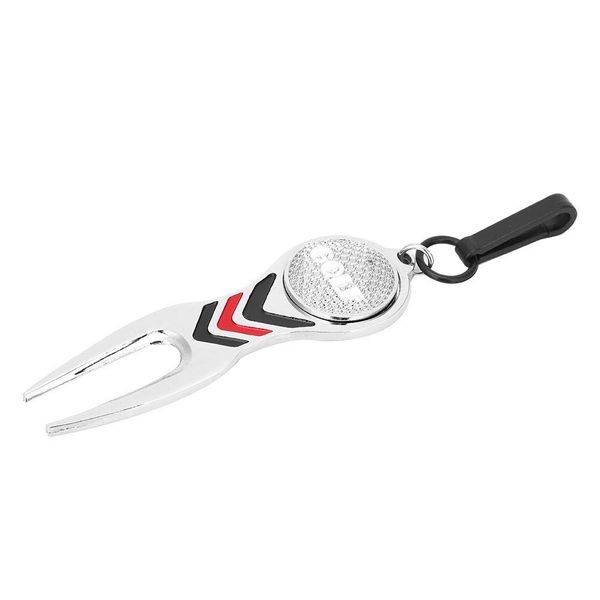 Golf Divot Tool, Metall Golfball Pitch Mark Repair Tool Pitch Gabel Golf Auf-Kurs Zubehör