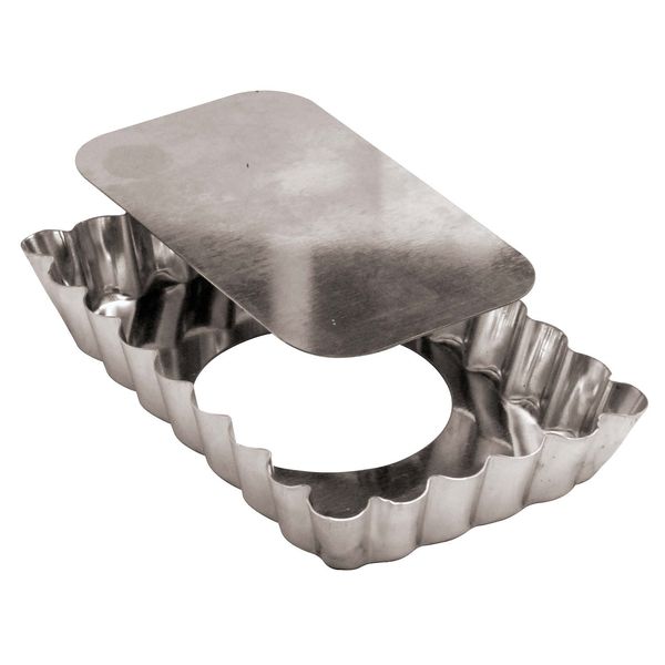 Gobel Tinplate Small Rectangular Tart Pan with Loose Removable Bottom