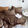 mixinni 100% Soft Microfiber Leopard Pattern Fitted Sheet Bed Sheet Set 15" Deep Pocket Full Size-1 Fitted Sheet