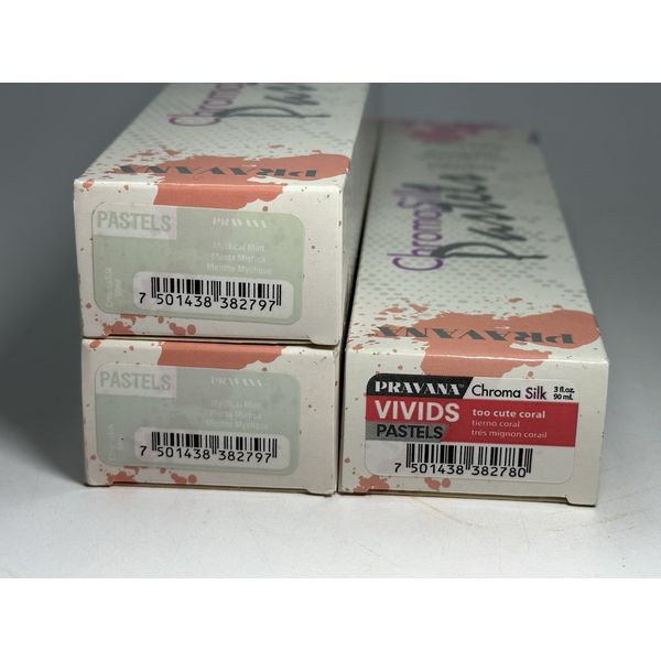 Pravana Chroma Silk Vivid Pastels Hair Color ~Mystical Mint ~Too Cute Coral ~ 3