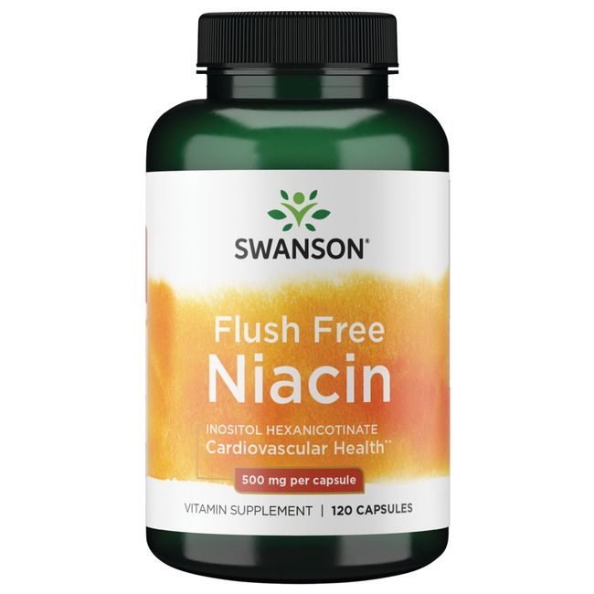 Swanson Flush Free Niacin 500 mg 120 Capsules