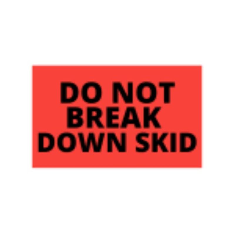 Do Not Breakdown Skid Stickers | Special Handling Shipping Pallet ...