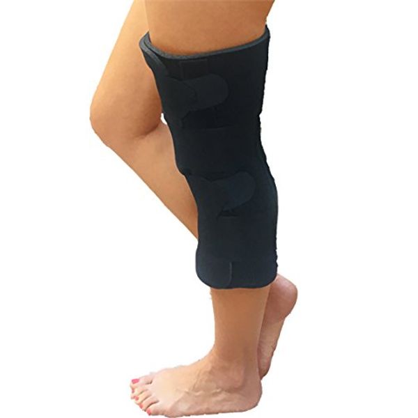 14" Alpha Medical Trim and Wrap Knee Immobilizer and Support Brace with Comfort Foam and EZ-Close Elastic Straps. Made in USA. L1830