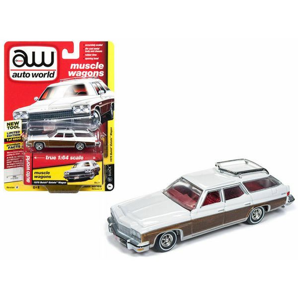 Auto World 1:64 Premium 4 B 2018 1975 Buick Estate Wagon Diecast Car AWSP013-B